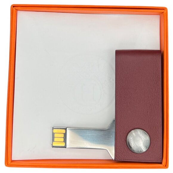 Hermes In the Pocket Lacie Key USB Drive 16GB Brown Leather New - Picture 1 of 6